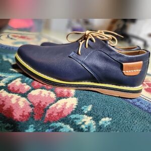 Elegant Navy Leather Oxfords